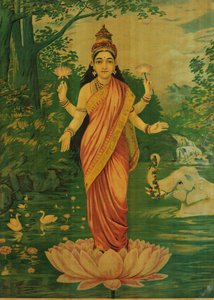 Lakshmi, di Raja Ravi Varma e Ravi Varma Press, anni 