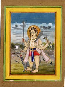 Figura eretta di Bhairava, una forma di Śiva. da Rajasthan School