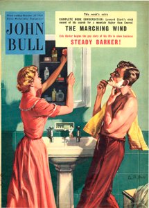 Prima di copertina di "John Bull", ottobre 1955 (litografia a colori) da Ralph Bruce