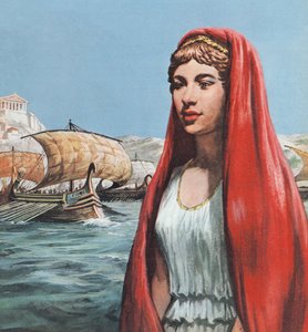 Elena di Troia (litografia a colori)