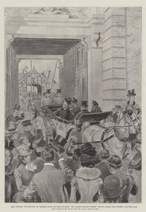 Il Ritorno di Re Edoardo VII a Osborne dopo la sua Proclamazione, Sua Maestà lascia Trinity Wharf, Cowes, per Osborne, 24 gennaio
