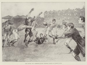 La partita di rugby tra Oxford e Cambridge al Queen