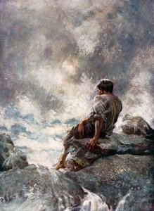 Illustrazione per Robinson Crusoe di Daniel Defoe da Ralph Noel Pocock