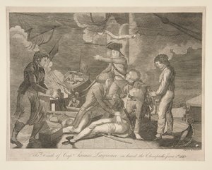 La morte del capitano James Lawrence a bordo del Chesapeake, 1 giugno 1813 da Ralph Rawdon