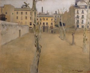 Cortile della vecchia prigione di Barcellona da Ramón Casas
