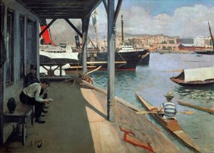 Il Porto di Barcellona da Ramon Casas i Carbo
