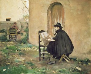 Rusinol e Casas che dipingono da Ramon and Rusinol Santiago (1861 1932) Casas