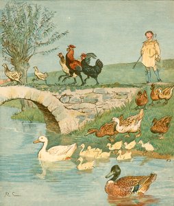 Il Ragazzo del Contadino con galline e anatre, c1881