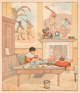 Il re era nel suo ufficio, contando i suoi soldi, 1880 da Randolph Caldecott