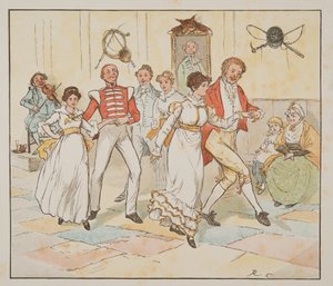 Il soldato e la sua sposa, da The Hey Diddle Diddle Picture Book, pub.1882 da Randolph Caldecott