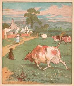 Questa è la mucca con il corno stropicciato..., c. 1878 da Randolph Caldecott