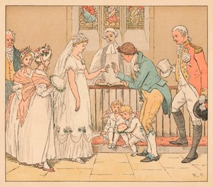 ...e lei molto imprudentemente sposò il barbiere, c1885 da Randolph Caldecott