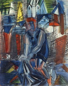 Bagnante (baigneuse), 1950 circa (olio su tavola) da Raoul Dufy