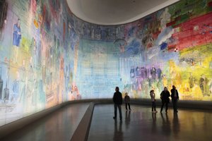 La Fee Electricite, nella sala Dufy del Musee d Art Moderne de la Ville de Paris, Avenue du President Wilson, Parigi 75016. Architettura di Jean-Claude Dondel, Andre Aubert, Paul Viard e Marcel Dastugue da Raoul Dufy
