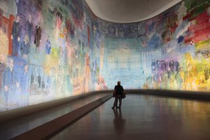 La Fee Electricite, nella sala Dufy del Musee d Art Moderne de la Ville de Paris, Avenue du President Wilson, Parigi 75016. Architettura di Jean-Claude Dondel, Andre Aubert, Paul Viard e Marcel Dastugue da Raoul Dufy