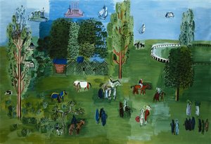 Le Paddock, 1926 circa (olio su tela) da Raoul Dufy