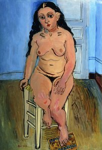 Donna nuda su sgabello da Raoul Dufy