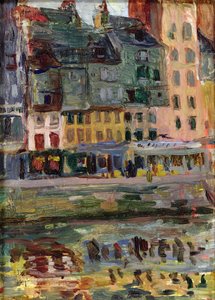 Antiche case sul porto di Le Havre da Raoul Dufy