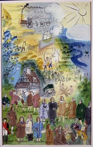 Pittura "La Fee Electricite" di Raoul Dufy (1877 - 1953) da Raoul Dufy