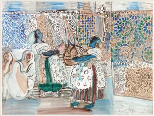 Ricevimento con il pascià di Marrakech (gouache, acquerello e matita su carta) da Raoul Dufy