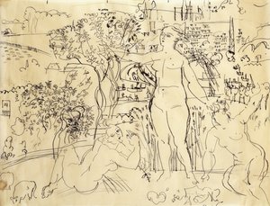 Studio per il bar del Palais de Chaillot; Etude pour le Bar du Palais de Chaillot da Raoul Dufy