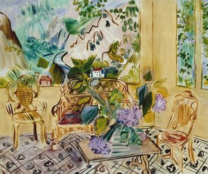 Finestra della veranda, vista sulle montagne (olio su tela) da Raoul Dufy