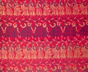 "Il corteo di Orfeo", damasco di seta disegnato da Raoul Dufy (1878-1953), tessuto da Bianchini-Ferier da Raoul Dufy