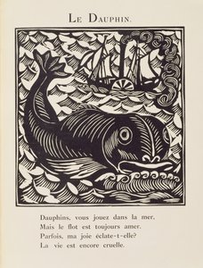 Il delfino, illustrazione da "Il Bestiario" o "Il corteo di Orfeo".