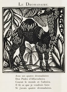 Il Dromedario, illustrazione da "Il Bestiario o Processione di Orfeo". da Raoul Dufy