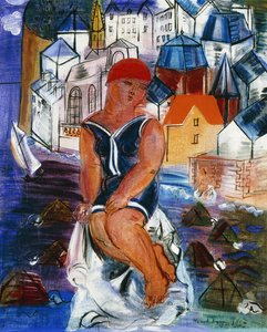 La piccola bagnante a Saint-Adresse; La Petite Baigneuse a Saint-Adresse da Raoul Dufy