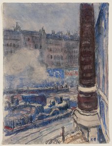 La stazione ferroviaria di Saint-Lazare, 1903 circa (acquerello e matita su carta) da Raoul Dufy