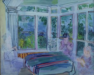 La veranda di Villerville (olio su tela) da Raoul Dufy