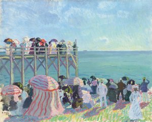 La spiaggia e il molo di Trouville da Raoul Dufy