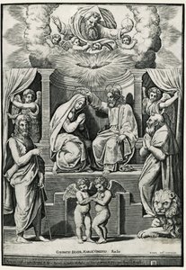 Incoronazione della Vergine in presenza di San Giovanni Battista e San Girolamo