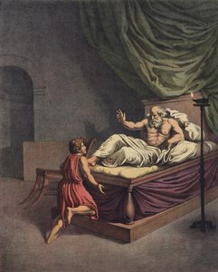 Samuele va da Eli dopo aver sentito una voce chiamare il suo nome (litografia a colori) da after Raphael