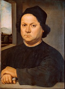Ritratto del pittore Pietro Perugino (ca. 1448-1523) detto il Perugino. Dipinto di Raffaello Sanzio (1483 - 1520)