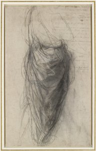 Studio per il Drappeggio di un Uomo di Spalle