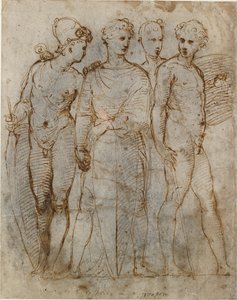 Gruppo di guerrieri con San Giorgio di Donatello a Orsanmichele al centro da Raphael