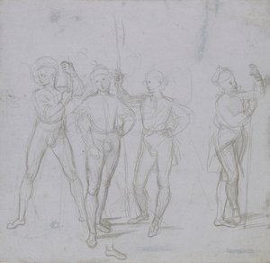 Gruppo di quattro soldati in piedi, c. 1503 da Raphael