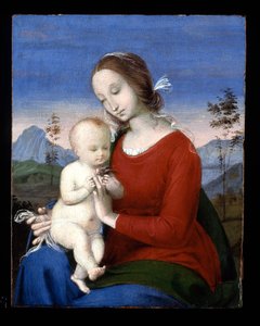 Madonna col Bambino e un uccello da Raphael