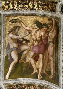 Marsia e Apollo (affresco sul soffitto nella Stanza della Segnatura) da Raphael