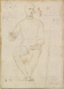 Studio di un uomo seduto, inizio XVI secolo da Raphael