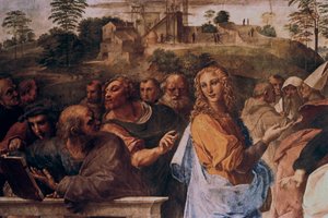 La disputa sul sacramento, (dettaglio), 1508-1509 da Raffaello Sanzio Raphael