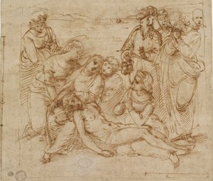 La lamentazione studio per la sepoltura di Cristo, inizio XVI secolo da Raphael
