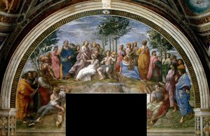 Il Parnaso, affresco nella Stanza della Segnatura, ca. 1510-1511 da Raphael