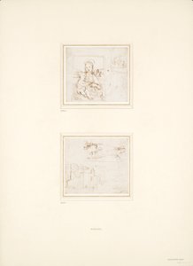 Due schizzi separati di paesaggi