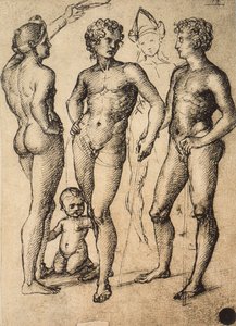 Studio di quattro figure maschili e un bambino da Raffaello Sanzio Raphael