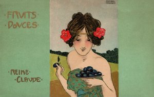 Greengages, 1900 circa (illustrazione) da Raphael Kirchner