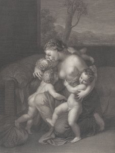 Carità con tre bambini piccoli, 1795 da Raphael Morghen