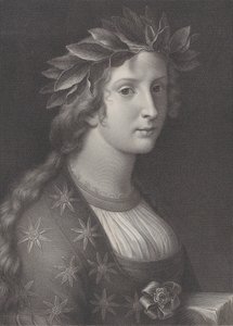 Poesia, una donna con una corona di alloro